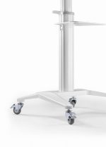 Gembird TVS-70T-02-W Aluminum TV floor stand with caster wheels 37"-70" White - Image 6