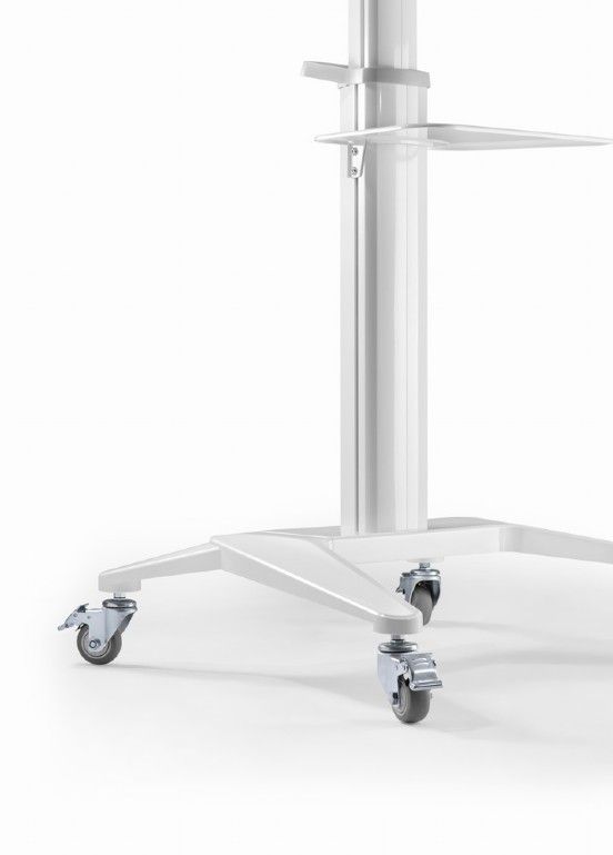 Gembird TVS-70T-02-W Aluminum TV floor stand with caster wheels 37"-70" White - Image 6