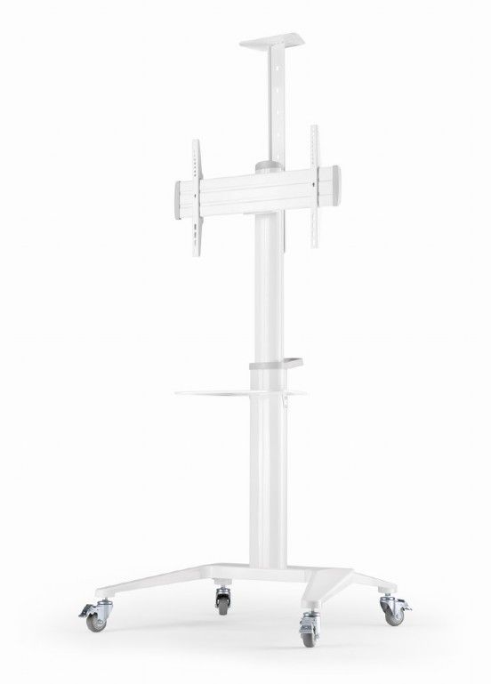 Gembird TVS-70T-02-W Aluminum TV floor stand with caster wheels 37"-70" White - Image 7