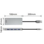 ACT AC6121 4-portos USB3.0 HUB Grey - Image 3