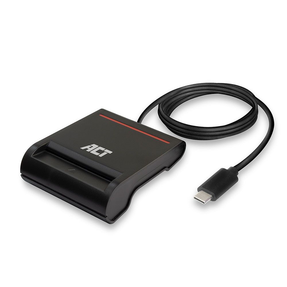 ACT AC6020 External USB-C Smartcard eID Card Reader Black - Image 2