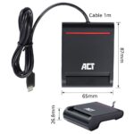 ACT AC6020 External USB-C Smartcard eID Card Reader Black - Image 4
