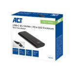 ACT AC1615 USB-C M.2 NVMe / PCIe SSD Enclosure tool-free Black - Image 5