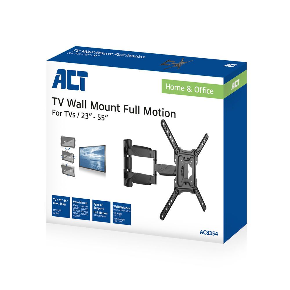 act-full-motion-tv-wall-mount-23-to-55-vesa-black_9.jpg ACT Full Motion TV Wall Mount 23" to 55" VESA Black - Image 9