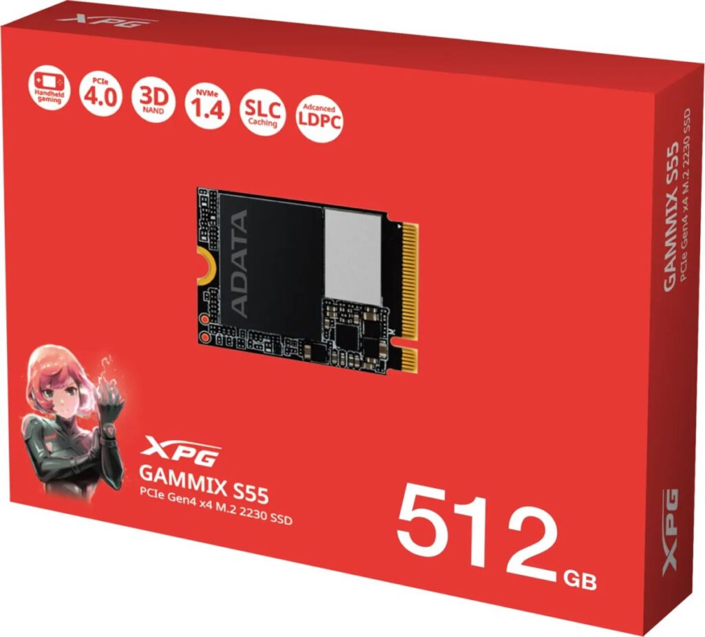 A-Data 512GB M.2 2230 NVMe Gammix S55 - Image 3