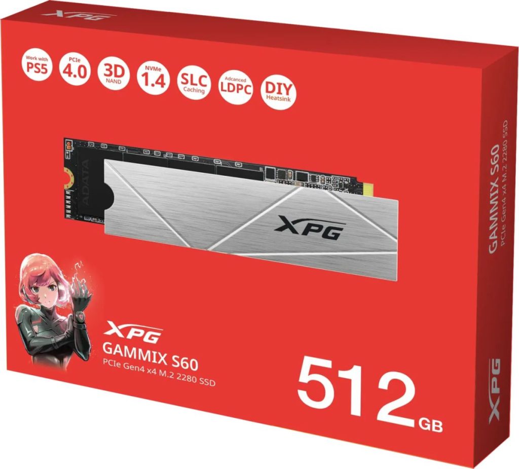 A-Data 512GB M.2 2280 NVMe Gammix S60 - Image 6