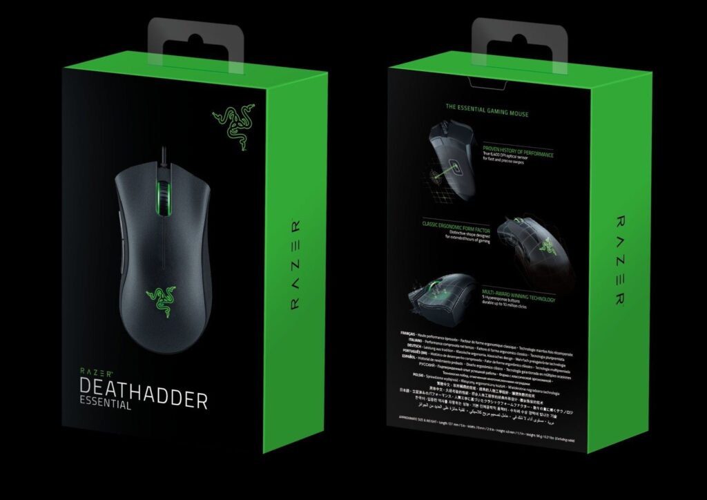 Razer DeathAdder Essential [2021] fekete gamer egér - Image 7