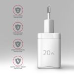 AXAGON ACU-PD20W PD3.0 & QC4+ Wall Charger 20W White - Image 5