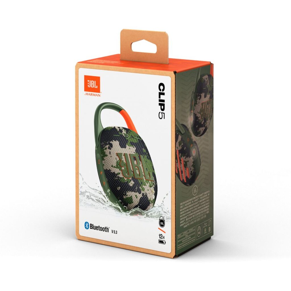 JBL Clip5 Bluetooth Ultra-portable Waterproof Speaker Squad Camouflage - Image 9