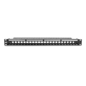 ACT 24-port Patch Panel 1U Black