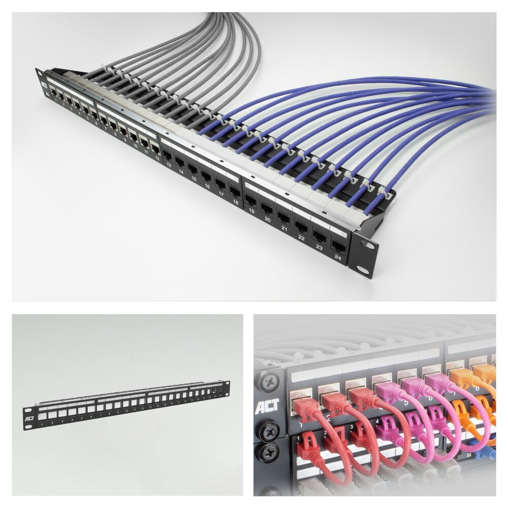 ACT 24-port Patch Panel 1U Black - Image 10