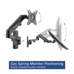 ACT AC8310 Monitor wall mount with gas spring 1 screen Black - Image 6