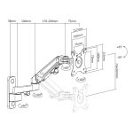 ACT AC8310 Monitor wall mount with gas spring 1 screen Black - Image 9