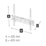 Hama TV Wall Bracket Rigid 165cm (65") to 35kg Wall Spacing 2,3cm - Image 3