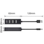 ACT AC6205 4-portos USB 2.0 HUB Black - Image 2