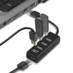 ACT AC6205 4-portos USB 2.0 HUB Black - Image 3