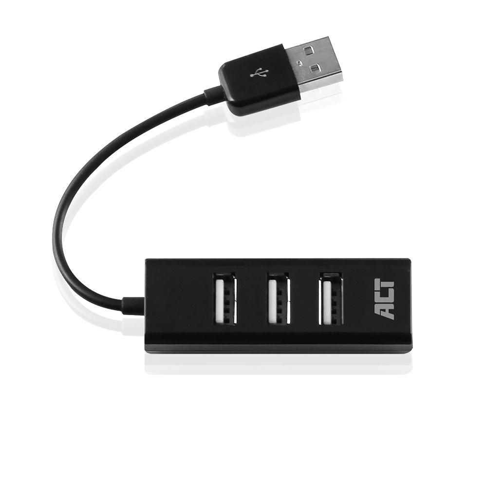 ACT AC6205 4-portos USB 2.0 HUB Black - Image 6