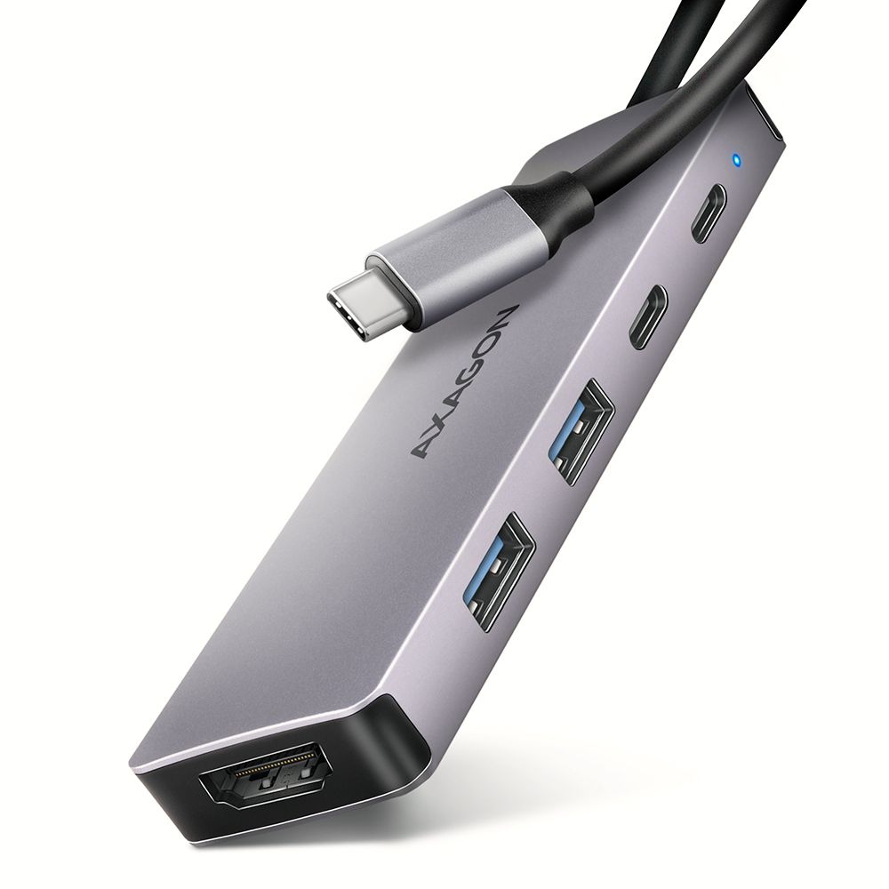 axagon-hmc-5h60-usb-c-5gbps-5in1-hub-silver_1.jpg AXAGON HMC-5H60 USB-C 5Gbps 5in1 Hub Silver - Image 1