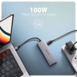 AXAGON HMC-5H60 USB-C 5Gbps 5in1 Hub Silver - Image 4