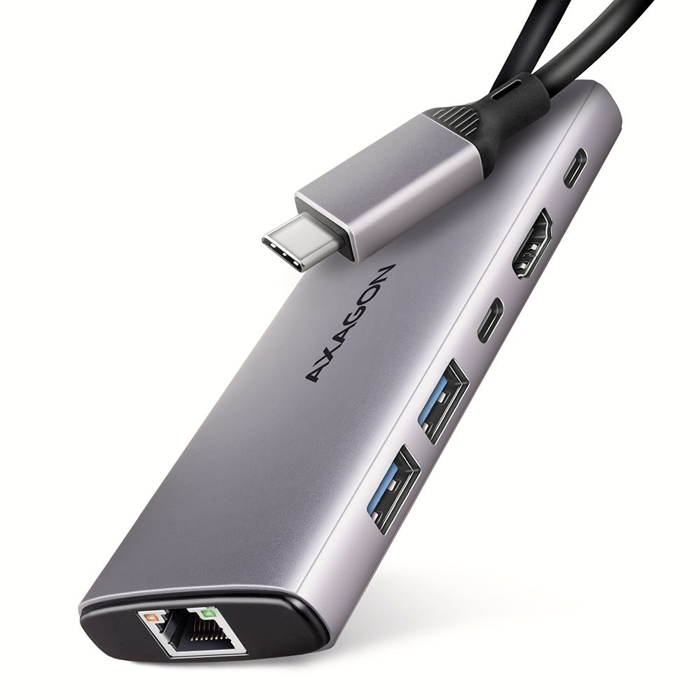 axagon-hmc-6g2l-usb-c-10gbps-6in1-hub-silver_1.jpg AXAGON HMC-6G2L USB-C 10Gbps 6in1 Hub Silver - Image 1