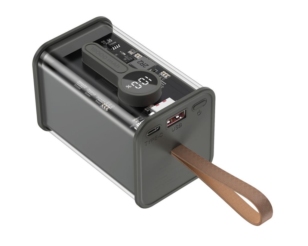 gembird-transparent-qc3.0-quick-charging-18000mah-powerbank-black_2.jpg Gembird Transparent QC3.0 Quick Charging 18000mAh Powerbank Black - Image 2