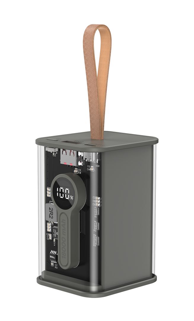 gembird-transparent-qc3.0-quick-charging-18000mah-powerbank-black_4.jpg Gembird Transparent QC3.0 Quick Charging 18000mAh Powerbank Black - Image 4