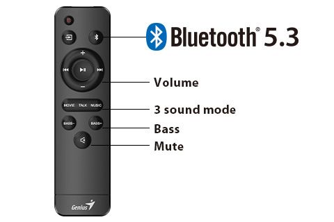 Genius SW-2.1 1850 BT 2.1 Speaker Black - Image 6