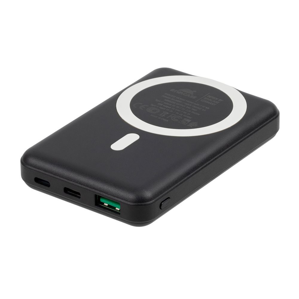 RivaCase VA2604 Magsafe Qi Wireless15W + QC/PD20W 10000mAh Powerbank Black - Image 13
