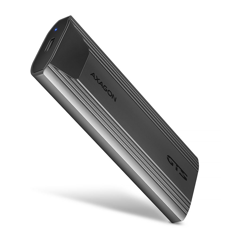 axagon-eem2-gts2-usb-c-10gbps-m.2-nvme-sata-ssd-thin-screwless-box_1.jpg Axagon EEM2-GTS2 USB-C 3.2 Gen 2 M.2 NVMe/SATA szürke csavar nélküli külső SSD ház - Image 1
