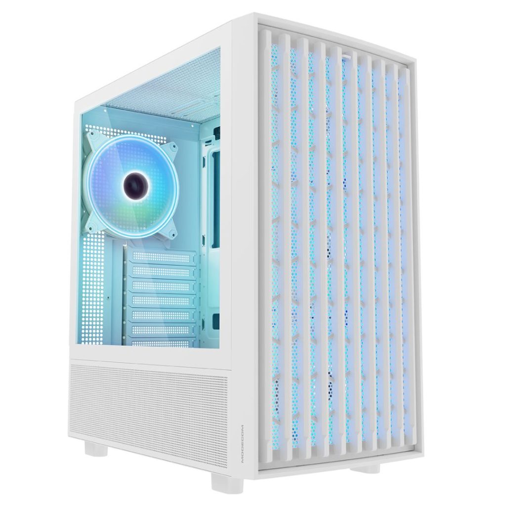 Modecom Breeze ARGB Flow Tempered Glass White - Image 2