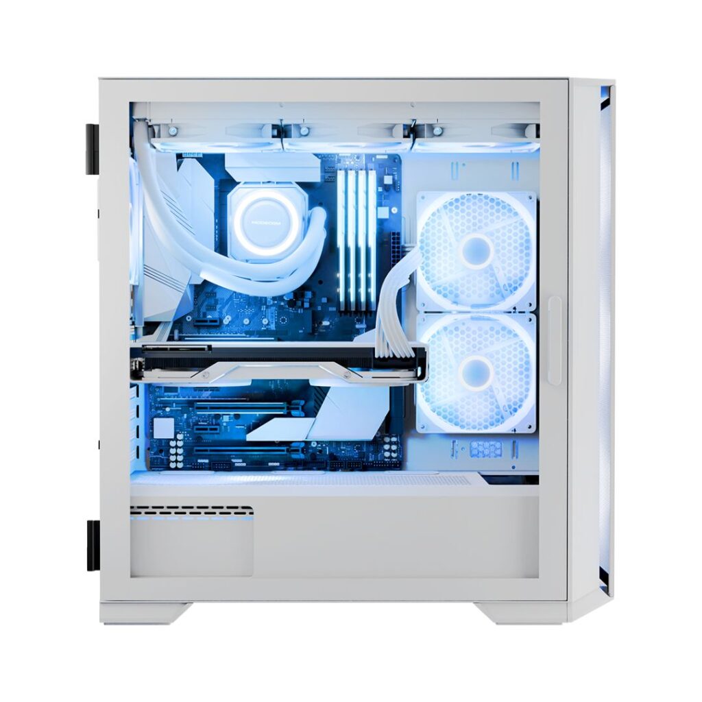 Modecom Horizon ARGB Flow Tempered Glass White - Image 10