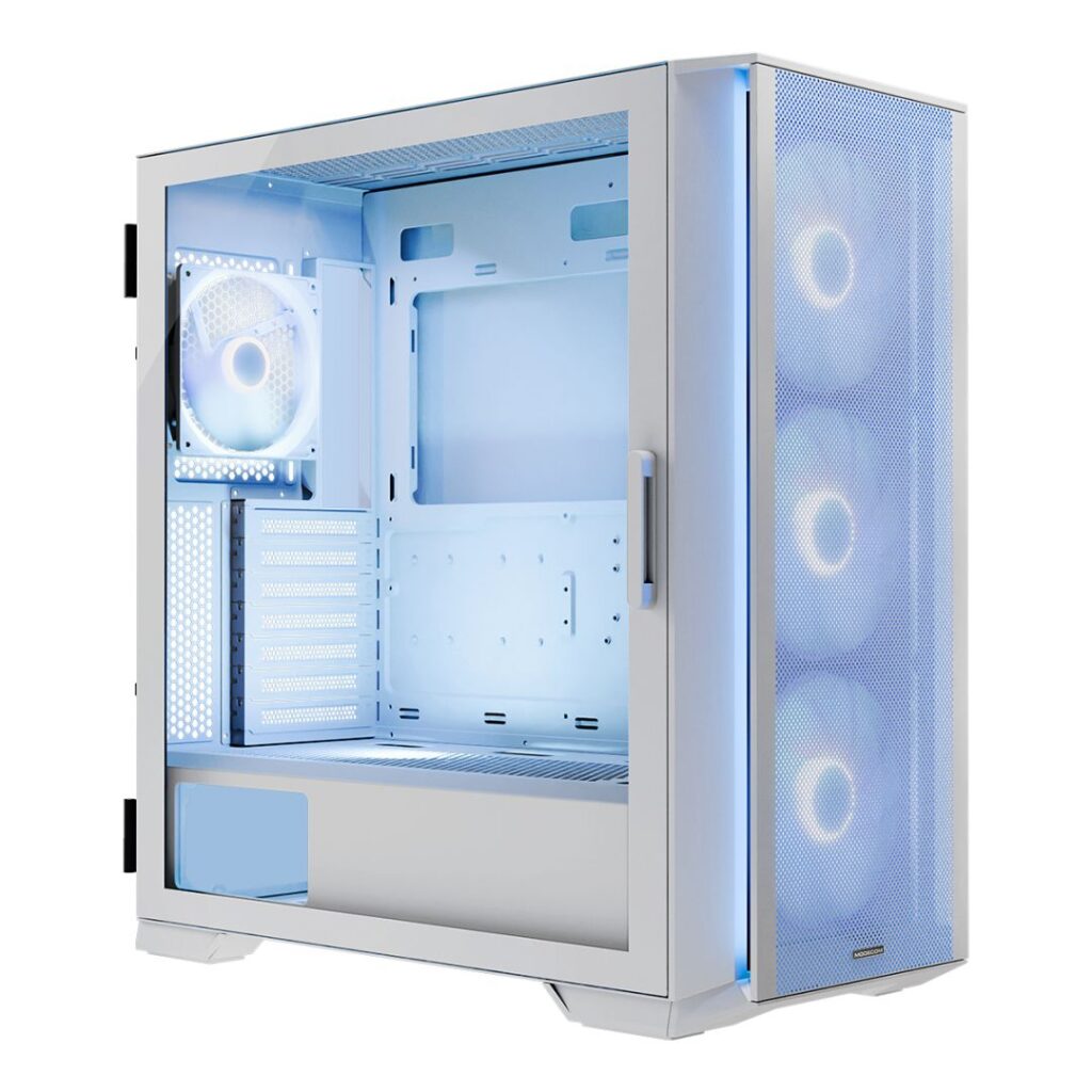 Modecom Horizon ARGB Flow Tempered Glass White - Image 2