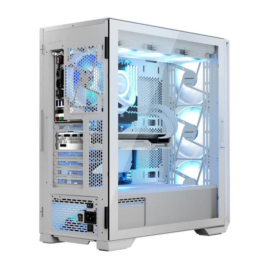 Modecom Horizon ARGB Flow Tempered Glass White - Image 4