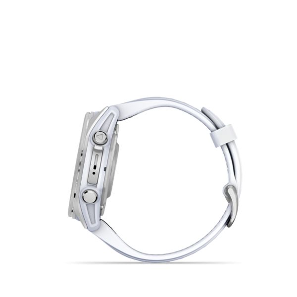 Garmin fenix 8 Silver with Whitestone Silicone Band - Image 8