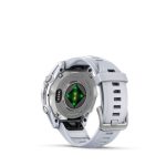 Garmin fenix 8 Silver with Whitestone Silicone Band - Image 9