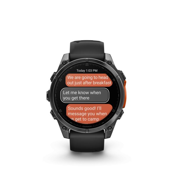 Garmin 010-02904-00 fenix 8 AMOLED (47mm) szilikon pántos fekete okosóra - Image 3