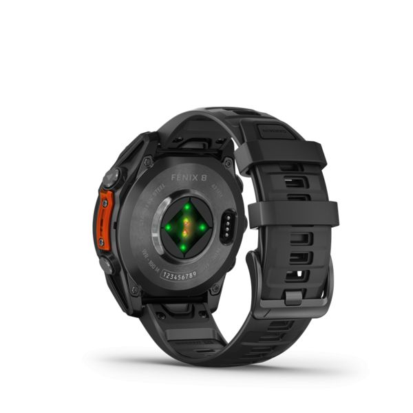 Garmin 010-02904-00 fenix 8 AMOLED (47mm) szilikon pántos fekete okosóra - Image 7