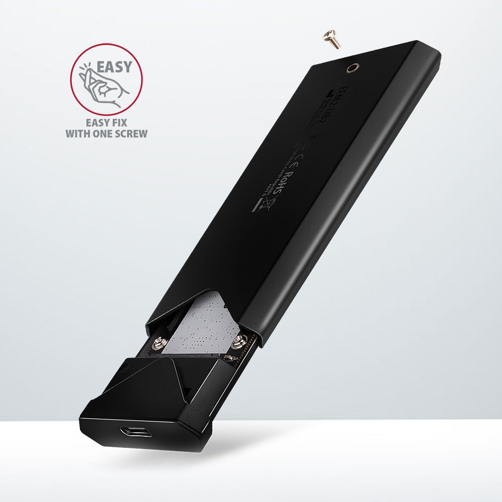 AXAGON EEM2-UB2 USB-C 3.2 Gen 2 NVMe M.2 box Black - Image 3