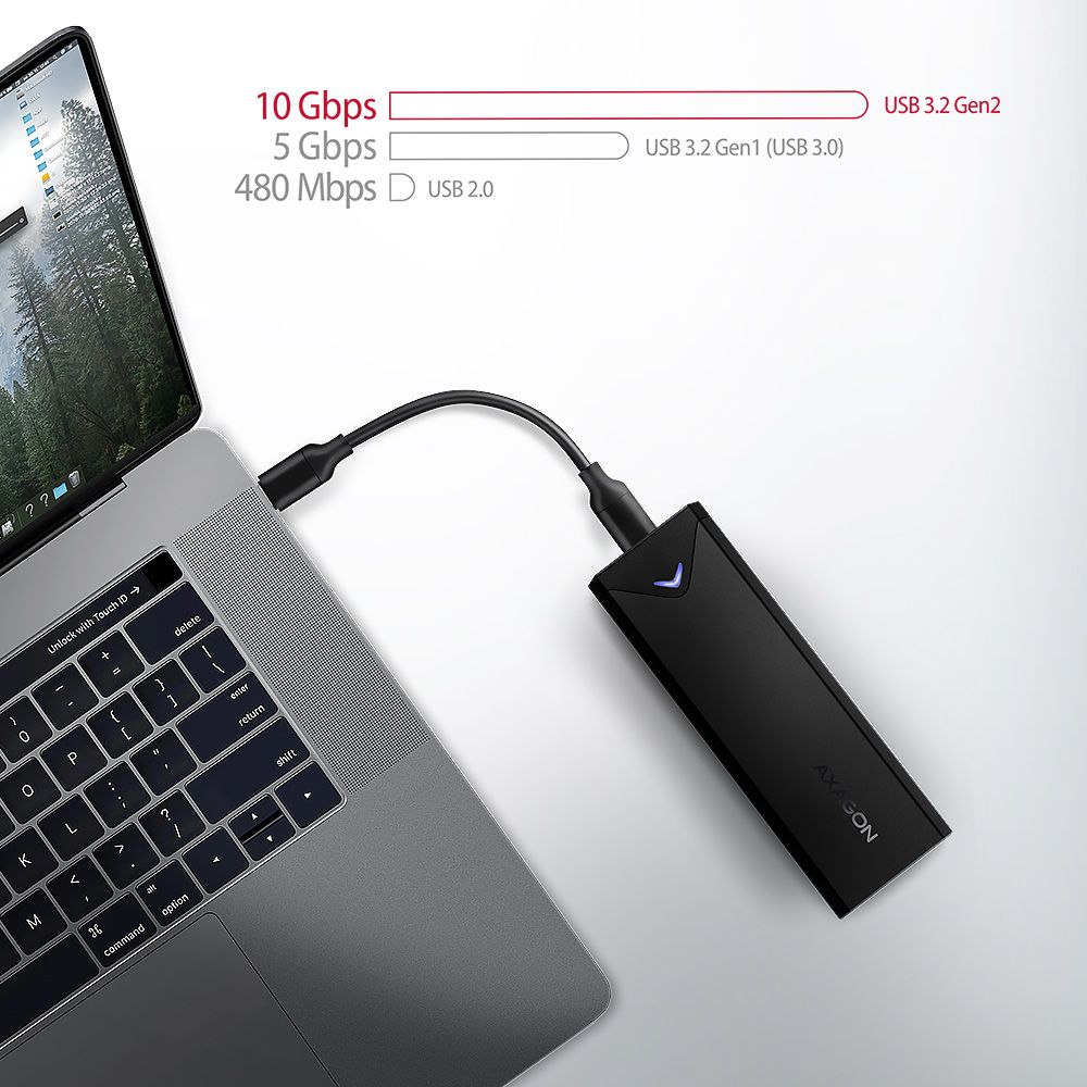 AXAGON EEM2-UB2 USB-C 3.2 Gen 2 NVMe M.2 box Black - Image 7