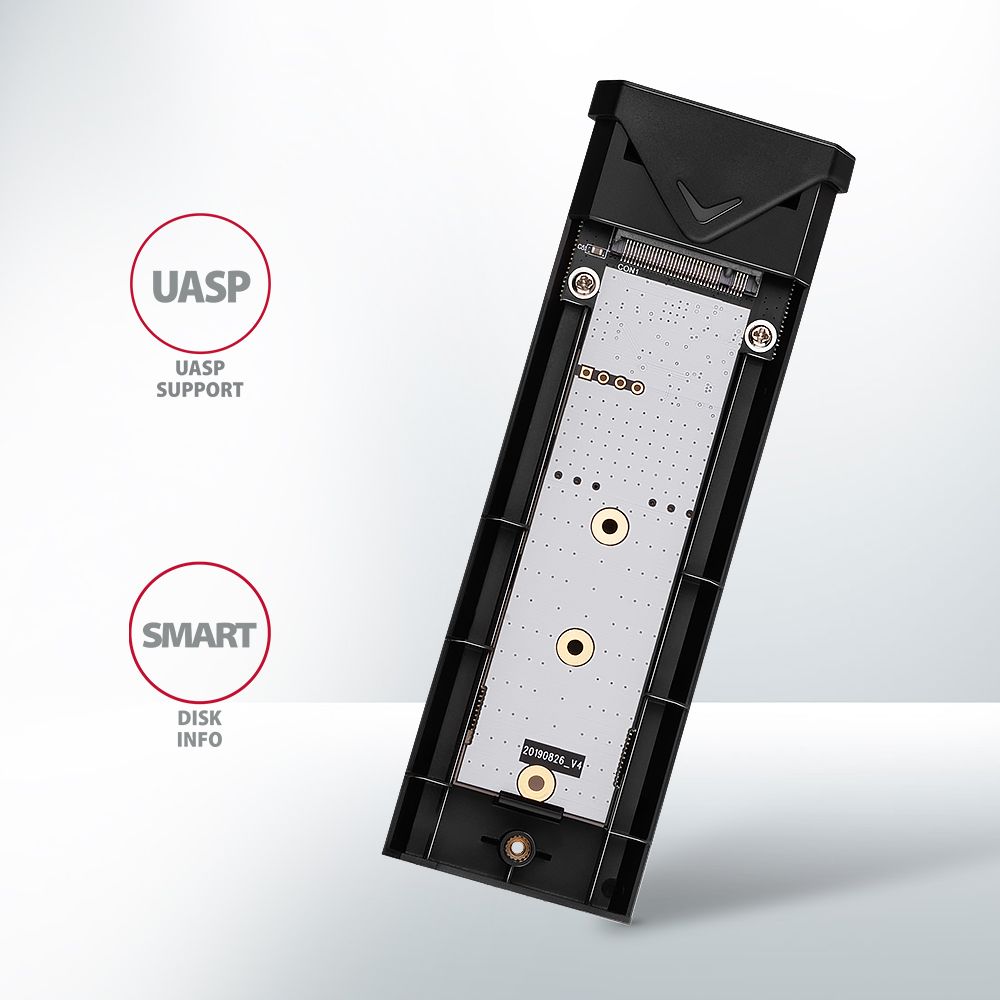 AXAGON EEM2-UB2 USB-C 3.2 Gen 2 NVMe M.2 box Black - Image 8