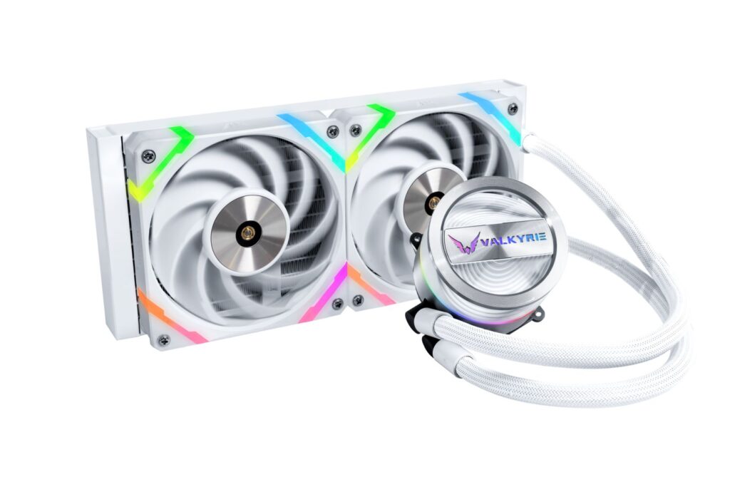 Valkyrie Dragonfang 240 ARGB AiO CPU Liquid Cooler White - Image 2