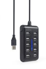 Gembird 10-port USB 2.0 Hub Black - Image 4