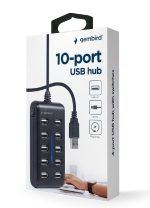 Gembird 10-port USB 2.0 Hub Black - Image 5