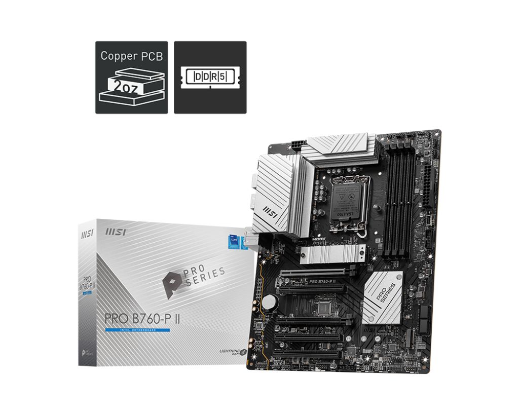 MSI PRO B760-P Intel B760 LGA1700 ATX alaplap - Image 1