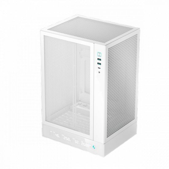 DeepCool Számítógépház - CH170 DIGITAL WH (fekete, Mini-ITX, 2xUSB3.0, Type-C, fehér) - Image 3