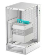 DeepCool Számítógépház - CH170 DIGITAL WH (fekete, Mini-ITX, 2xUSB3.0, Type-C, fehér) - Image 4