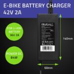 Qoltec Charger for E-bike Electric Scooter Black - Image 2