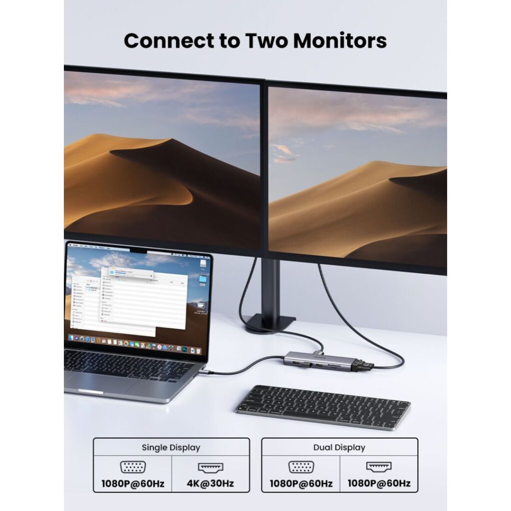 UGREEN Revodok 10-in-1 USB-C Hub Grey - Image 4