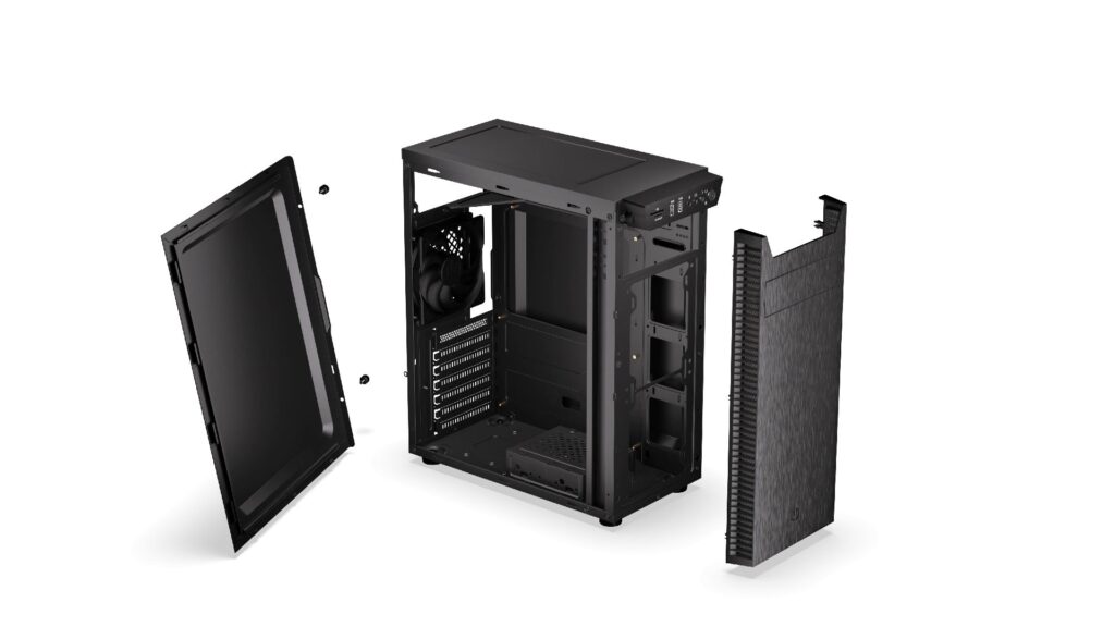 Endorfy Számítógépház - Armis 100 Solid (ATX /micro ATX/ITX, 2xUSB3.0, 1x12cm ventilátor, safeguard, fekete) - Image 20