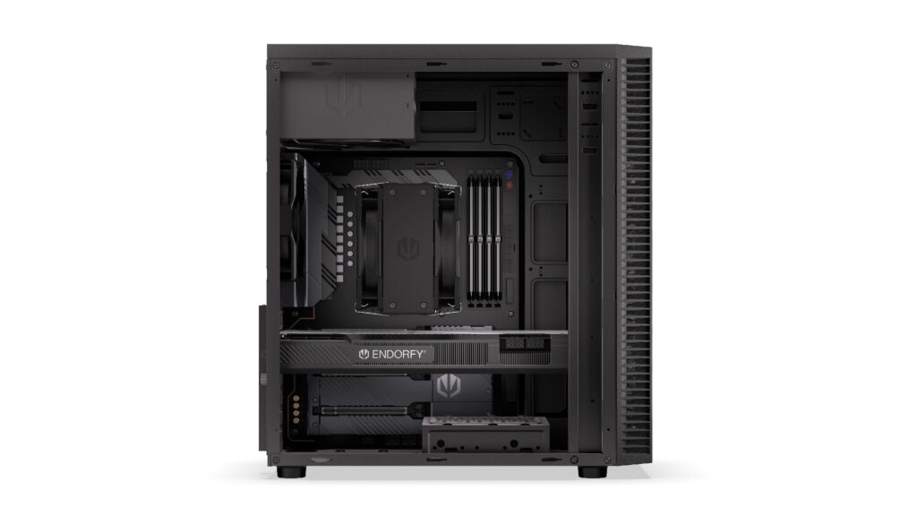 Endorfy Számítógépház - Armis 100 Solid (ATX /micro ATX/ITX, 2xUSB3.0, 1x12cm ventilátor, safeguard, fekete) - Image 7